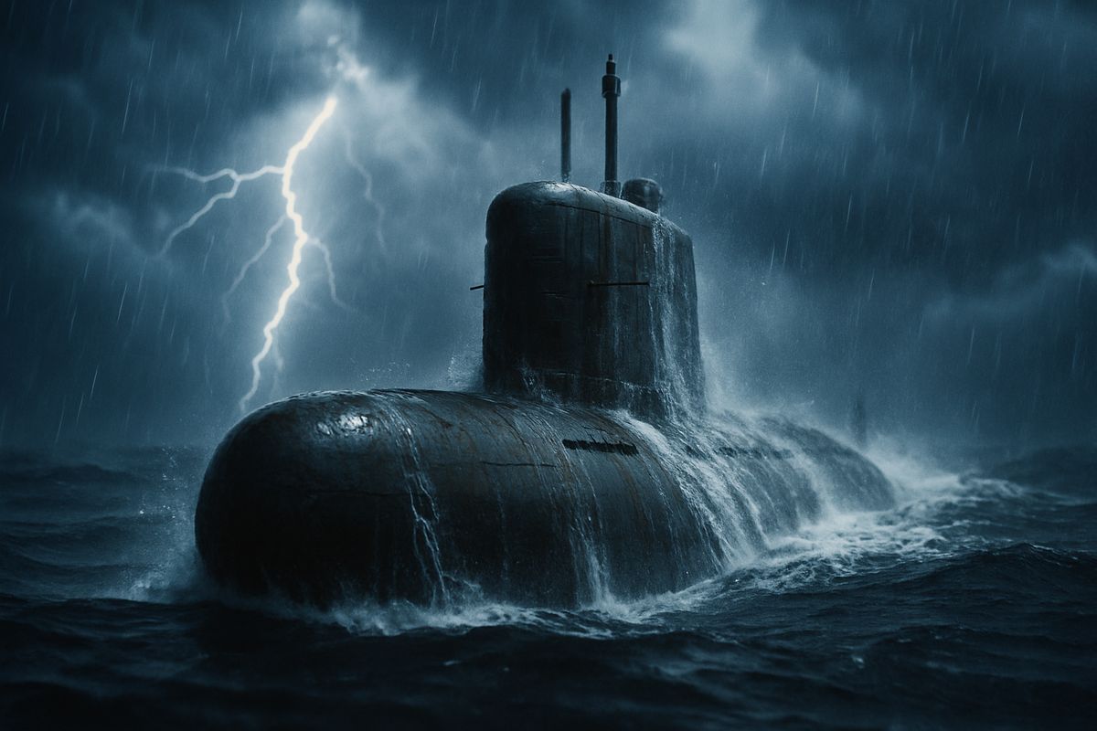 The submarine that had died in 1983. The submarine that was rising from the depths in front of her, alive and impossible and utterly real.